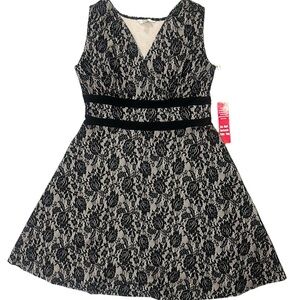 NWT Y2K Babydoll Black Lace Dress 16W Fit & Flare Whimsigoth‎ Fairy Grunge Sexy